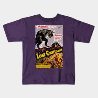 Classic Science Fiction Movie Poster - Lost Continent Kids T-Shirt